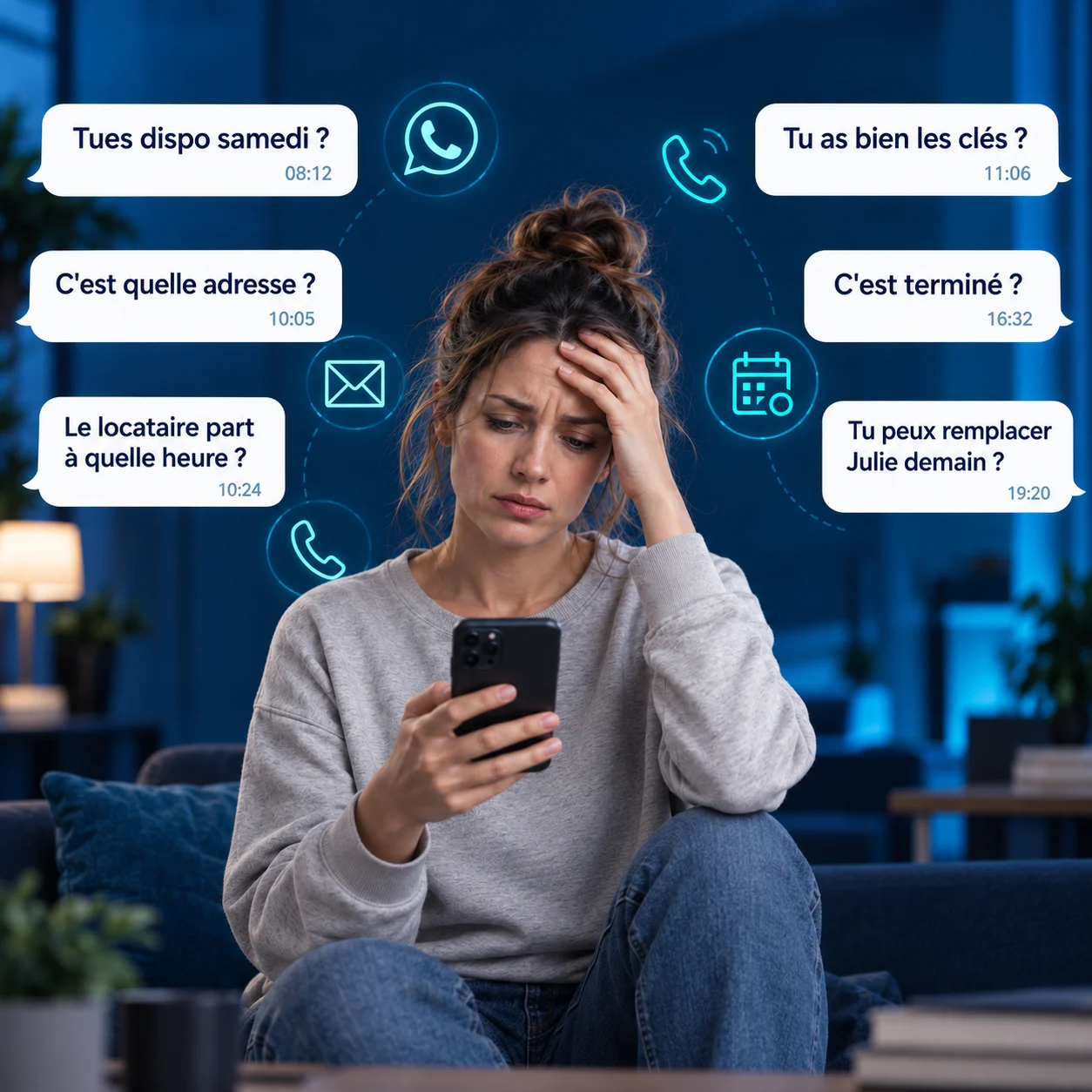 Multiplication des messages pour organiser un ménage de location courte durée